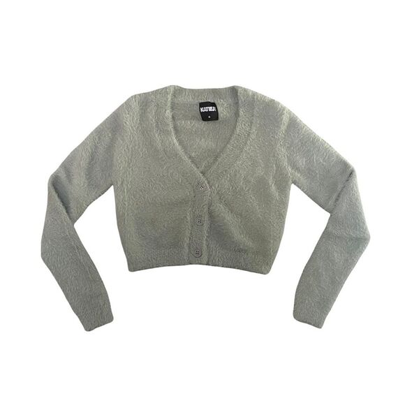 Katie J NYC Junior Mara Cardigan Grey Size L - Picture 8 of 8